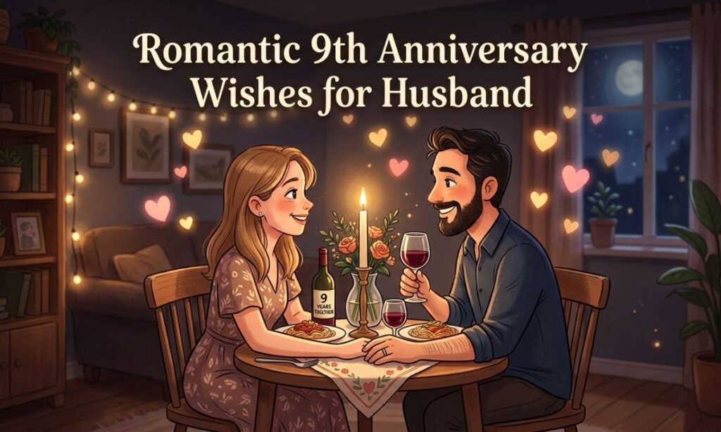 Romantic 9th Anniversary Wishes for Husband