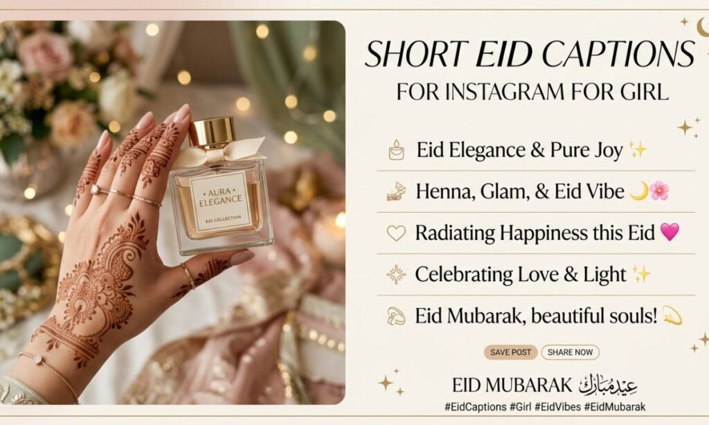 Short Eid Captions for Instagram for Girl