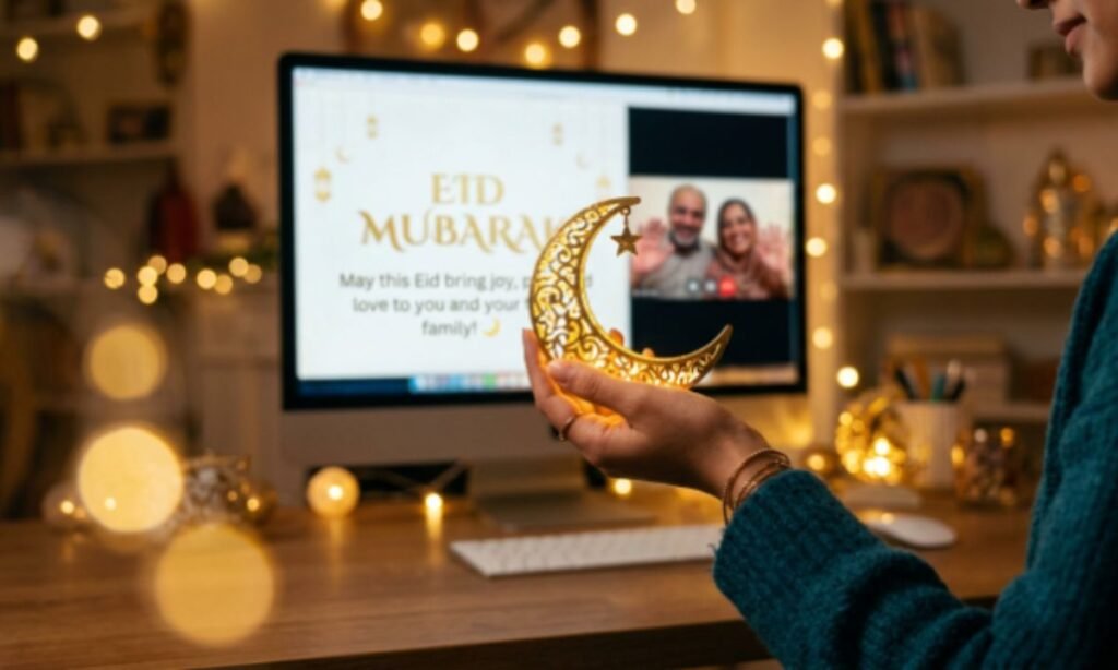 Short Eid Mubarak Text Messages for Husband Abroad💖