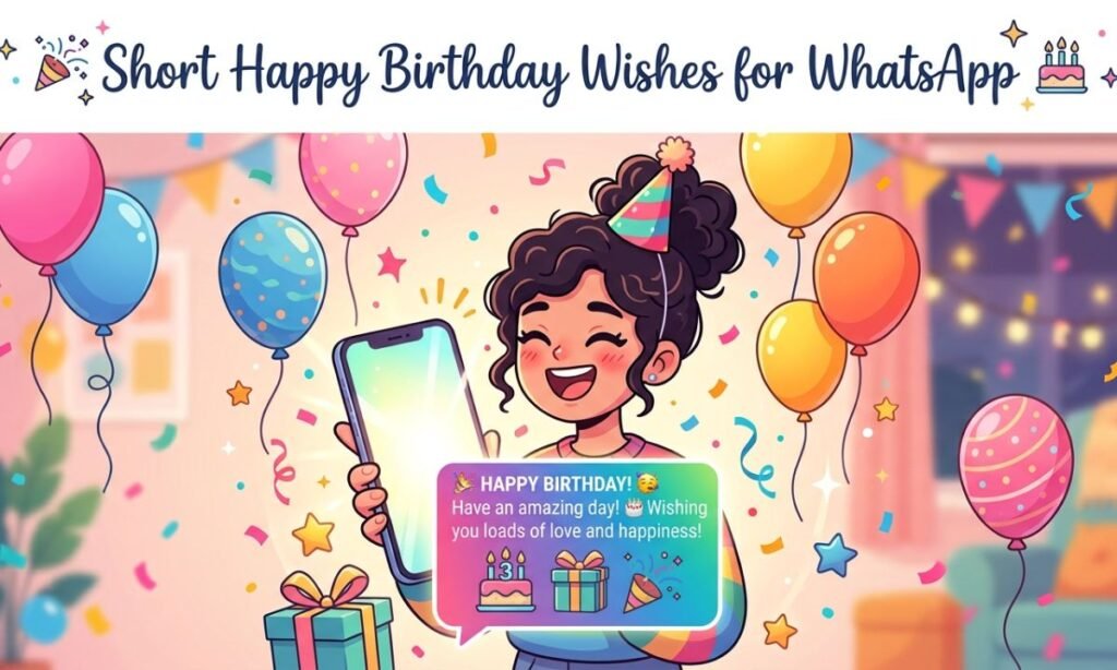 Short Happy Birthday Wishes for WhatsApp