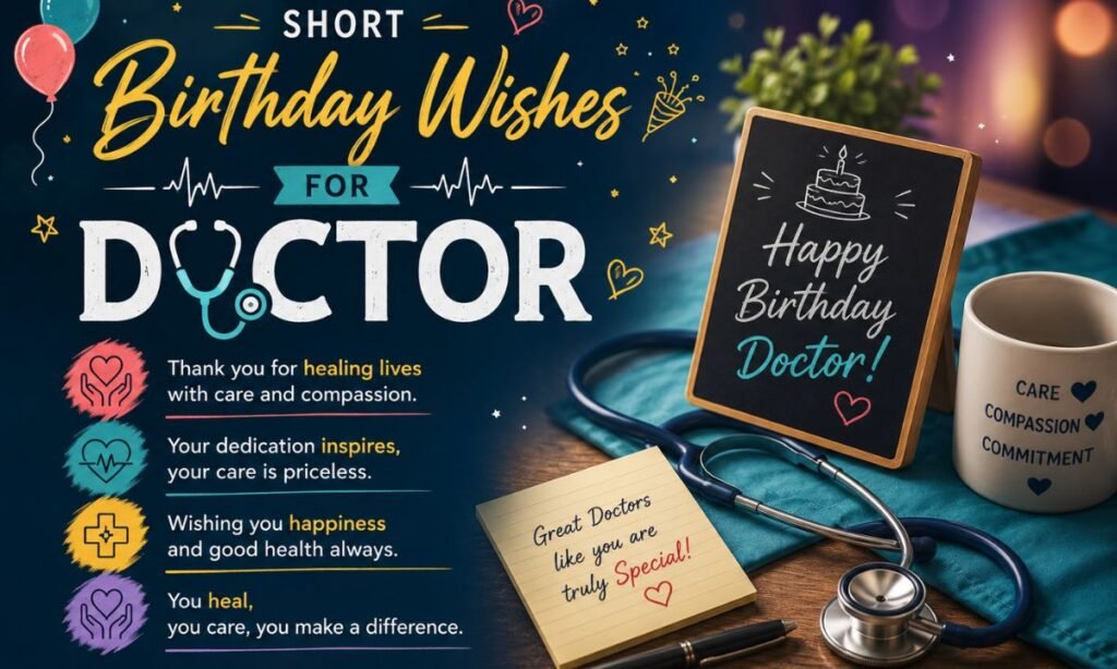 Short birthday wishes for doctor