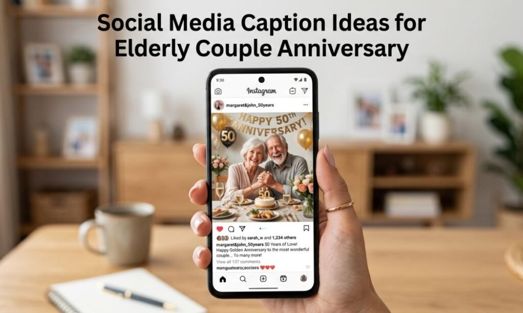 Social Media Caption Ideas for Elderly Couple Anniversary