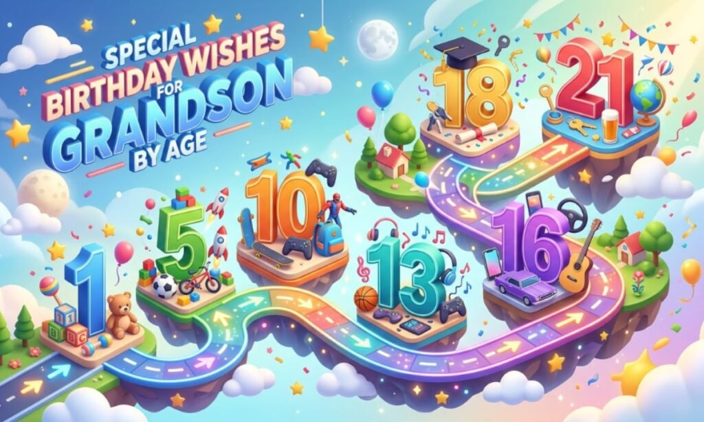 Special Birthday Wishes for Grandson by Age