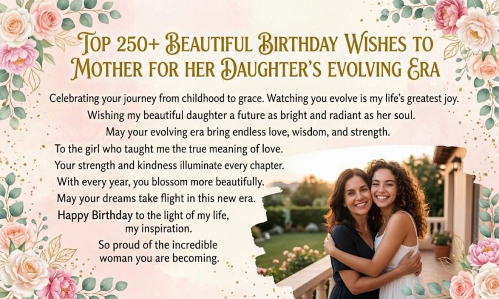 Top 250+ Beautiful Birthday Wishes to Mother for Her Daughter’s Evolving Era