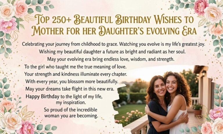 Top 250+ Beautiful Birthday Wishes to Mother for Her Daughter’s Evolving Era