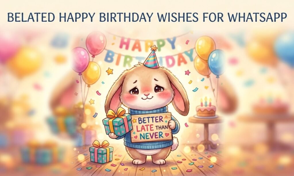  Belated Happy Birthday Wishes for WhatsApp
