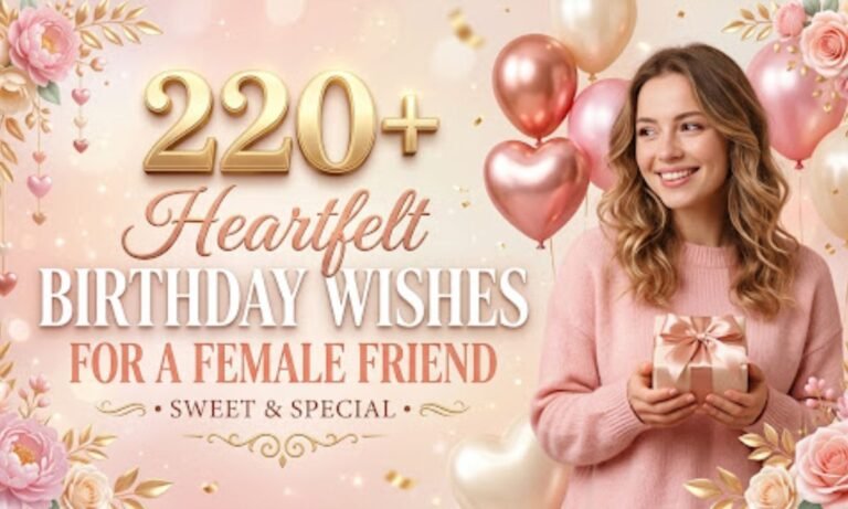 220+ Heartfelt Birthday Wishes for a Female Friend Sweet & Special