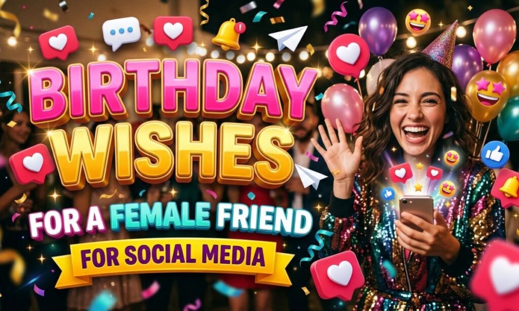 Birthday Wishes for a Female Friend for Social Media