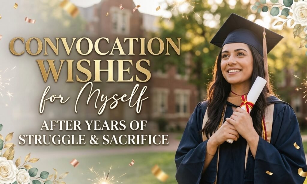 Convocation Wishes for Myself After Years of Struggle and Sacrifice