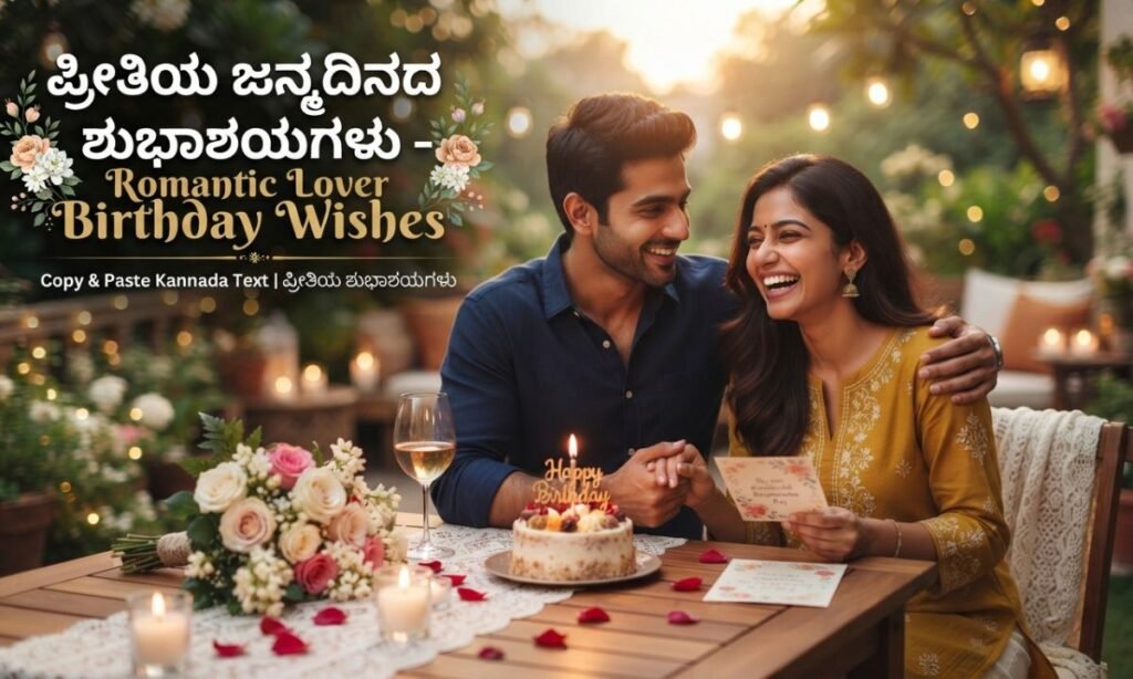 Romantic Lover Birthday Wishes in Kannada Text Copy and Paste