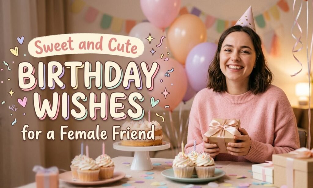 Sweet and Cute Birthday Wishes for a Female Friend